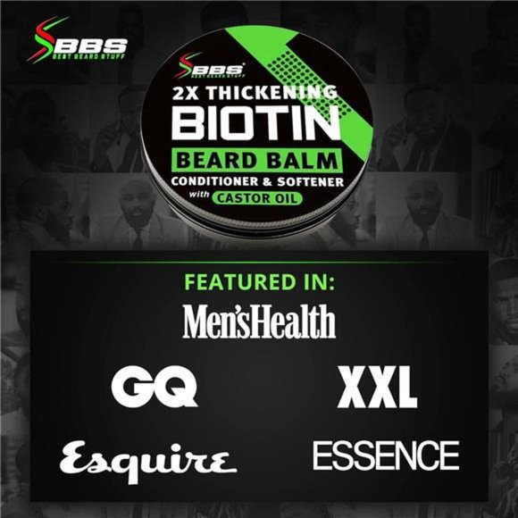 2X Thickening BIOTIN Beard Balm for Men/Mustache Wax - Picture 5 of 6